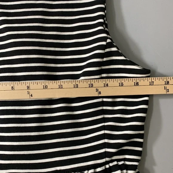 J.Crew Woman’s Black And White Striped Daybreak Sleeveless Ponte Dress Size M - Picture 7 of 10